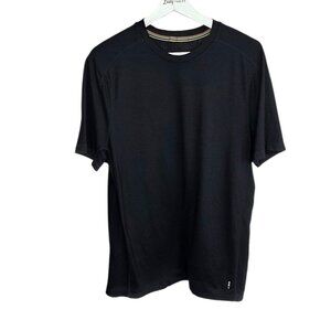 Smartwool Mens Short Sleeve T-Shirt, Black, Lightweight, Base Layer, Size M